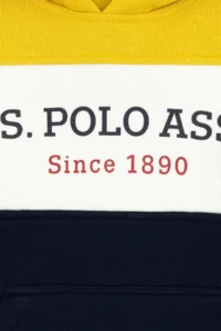 US Polo Assn. Boys' Yellow Hooded Basic Sweatshirt - Image 4
