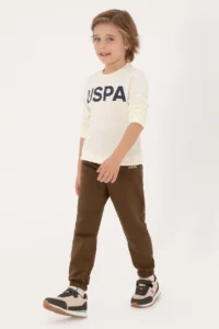 US Polo Assn. Boys' Khaki Sweatpants