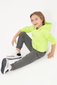 US Polo Assn. Boys' Anthracite Melanj Sweatpants - Image 2