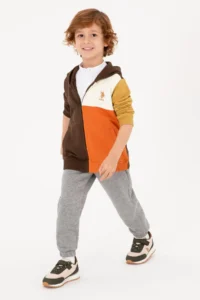 US Polo Assn. Boys' Gray Melanj Sweatpants - Image 2