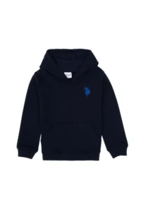 US Polo Assn. Boys' Navy Blue Basic Hooded Sweatshirt - Image 3