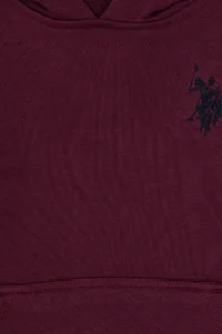 US Polo Assn. Boys' Burgundy Basic Hooded Sweatshirt - Image 3