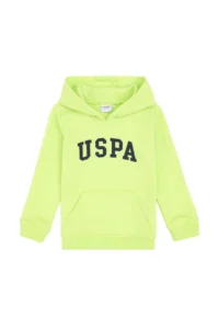 US Polo Assn. Boys' Green Hooded Basic Sweatshirt - Image 2