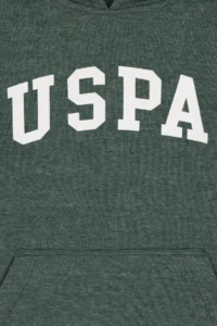 US Polo Assn. Boys' Dark Green Hooded Basic Sweatshirt - Image 4