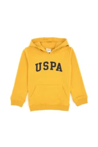 US Polo Assn. Boys' Yellow Hooded Basic Sweatshirt