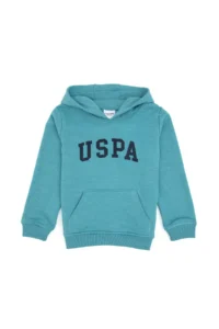 US Polo Assn. Boys' Mint Melanj Hooded Basic Sweatshirt - Image 3