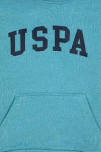 US Polo Assn. Boys' Mint Melanj Hooded Basic Sweatshirt - Image 5