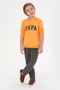 US Polo Assn. Boys' Mango Hooded Basic Sweatshirt - Image 2