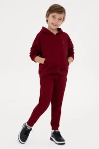 US Polo Assn. Boys' Burgundy Sweatpants - Image 2