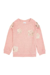 US Polo Assn. Girls' Light Pink Crew Neck Sweatshirt - Image 4