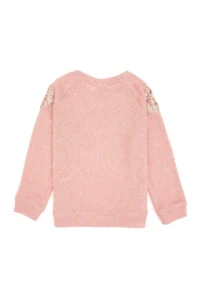 US Polo Assn. Girls' Light Pink Crew Neck Sweatshirt - Image 5
