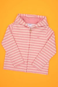 US Polo Assn. Girls' Neon Pink Hooded Zippered Sweatshirt - Image 3