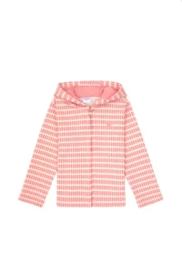 US Polo Assn. Girls' Neon Pink Hooded Zippered Sweatshirt - Image 4