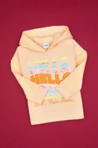 US Polo Assn. Girls' Pink Hooded Sweatshirt