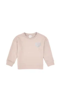 US Polo Assn. Girls' Stone Glitter Print Detailed Crew Neck Basic Sweatshirt - Image 4