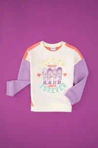 US Polo Assn. Girls' Cream Crew Neck Sweatshirt