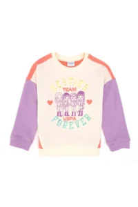 US Polo Assn. Girls' Cream Crew Neck Sweatshirt - Image 2