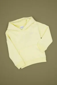 US Polo Assn. Girls' Yellow Hooded Fleece Basic Sweatshirt - Image 3