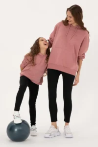 US Polo Assn. Girls' Orchid Hooded Fleece Basic Sweatshirt - Image 2