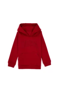 US Polo Assn. Girls' Koyu Raspberry Hooded Fleece Basic Sweatshirt - Image 3