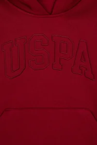 US Polo Assn. Girls' Koyu Raspberry Hooded Fleece Basic Sweatshirt - Image 5