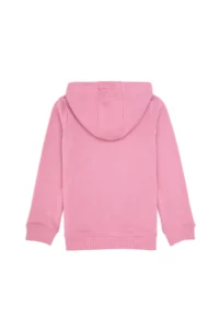 US Polo Assn. Girls' Pink Sequin Embroidered Hooded Basic Sweatshirt - Image 3