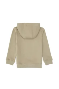 US Polo Assn. Girls' Light Khaki Sequin Embroidered Hooded Basic Sweatshirt - Image 5