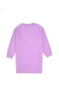 US Polo Assn. Girls' Lilac Sequin Detailed Crew Neck Sweat Knitting Dress - Image 4