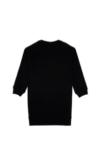 US Polo Assn. Girls' Black Sequin Detailed Crew Neck Sweat Knitting Dress - Image 4
