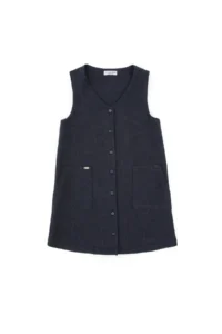 US Polo Assn. Girls' Navy Blue Weaving Dress - Image 3