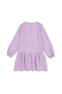 US Polo Assn. Girls' Lilac Weaving Dress - Image 3