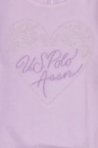 US Polo Assn. Girls' Lilac Weaving Dress - Image 4