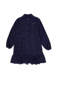 US Polo Assn. Girls' Navy Blue Weaving Dress - Image 3