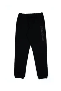 US Polo Assn. Girls' Black Sequin Embroidered Jogger Sweatpants - Image 2