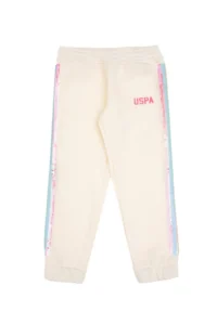 US Polo Assn. Girls' Cream Sweatpants - Image 3