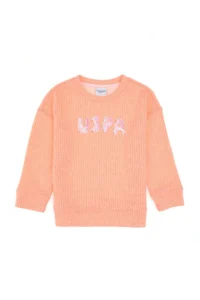 US Polo Assn. Girls' Neon Pink Crew Neck Sweatshirt