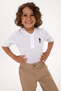 US Polo Assn. Boys' Ecru Crew Neck Sweatshirt