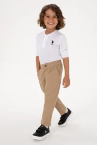 US Polo Assn. Boys' Ecru Crew Neck Sweatshirt - Image 2