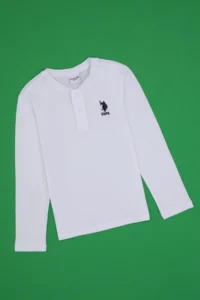 US Polo Assn. Boys' Ecru Crew Neck Sweatshirt - Image 3
