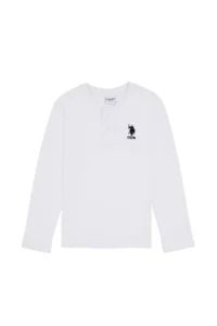US Polo Assn. Boys' Ecru Crew Neck Sweatshirt - Image 4