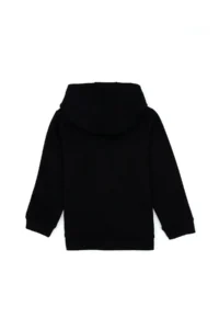 US Polo Assn. Girls' Black Sequin Embroidered Hooded Basic Sweatshirt - Image 2
