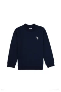 US Polo Assn. Boys' Navy Blue Basic Crew Neck Sweatshirt