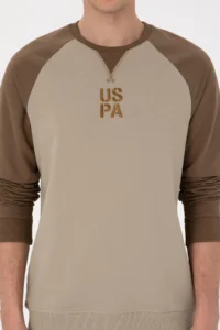 US Polo Assn. Men Crew Neck Regular Fit Khaki Thin Sweatshirt - Image 6