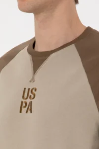 US Polo Assn. Men Crew Neck Regular Fit Khaki Thin Sweatshirt - Image 7