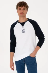 US Polo Assn. Men Crew Neck Regular Fit Navy Blue Thin Sweatshirt - Image 3