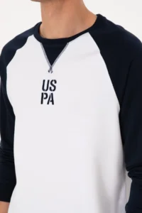 US Polo Assn. Men Crew Neck Regular Fit Navy Blue Thin Sweatshirt - Image 7