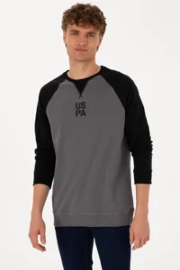 US Polo Assn. Men Crew Neck Regular Fit Black Thin Sweatshirt - Image 3