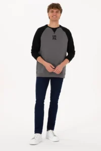 US Polo Assn. Men Crew Neck Regular Fit Black Thin Sweatshirt - Image 4