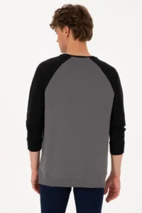 US Polo Assn. Men Crew Neck Regular Fit Black Thin Sweatshirt - Image 5