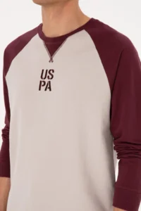 US Polo Assn. Men Crew Neck Regular Fit Burgundy Thin Sweatshirt - Image 7